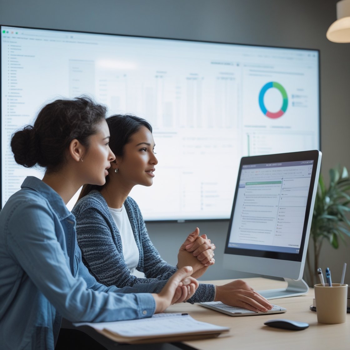 Coaching en analyse de données - Femmes travaillant sur un ordinateur portable